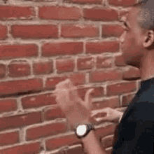 Image result for talking to a brick wall gif