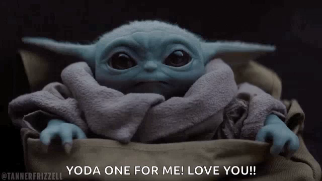 Baby Yoda Yoda One For Me Gif Babyyoda Yodaoneforme Loveyou Discover Share Gifs