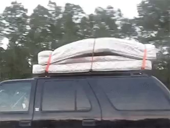 mattress on top of suv