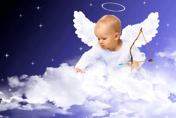 Angelito Cupido Desde El Cielo GIF - Cupido Bebe Angelito - Discover & Share GIFs