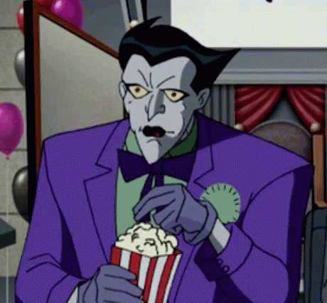 Image result for joker popcorn gif