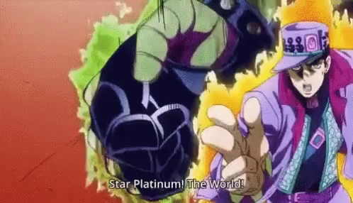 Star Platinum The World Gif Starplatinum Theworld Jojosbizarre Discover Share Gifs - star platinum za warudo roblox