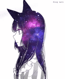 Galaxy Cute Aesthetic Anime Girl