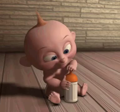 Jack Jack Juega Con Su Biberon Gif Biberon Jugar Divertido Discover Share Gifs