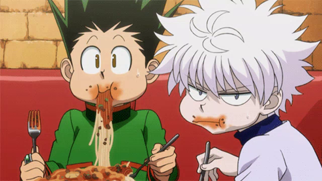 Killua Gon Gif Killua Gon Eating Discover Share Gifs