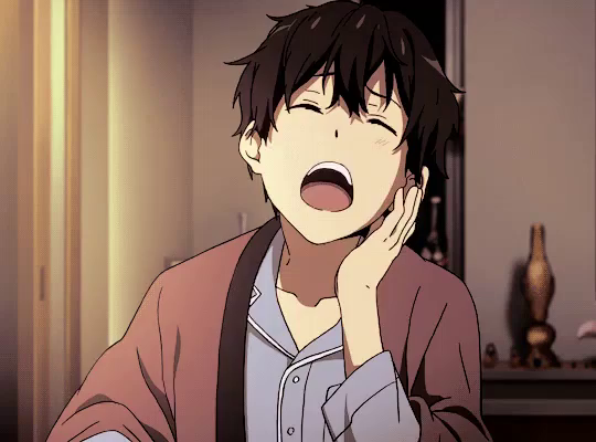 京都アニメーション 眠い あくび Hyouka Gif Kyotoanimation Nemui Discover Share Gifs