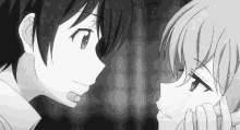Featured image of post Anime Kiss Gif Black And White Kawaii couple kiss gif anime love gif 158443 via fanaru com