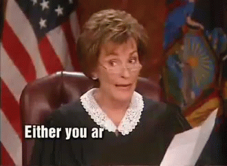 Judge Judy Playing Dumb GIF