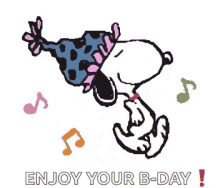 Snoopy Happy Birthday Gif | Birthday Cards
