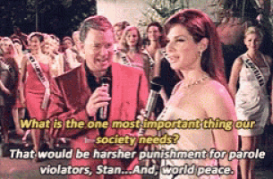 Image result for world peace miss congeniality gif.