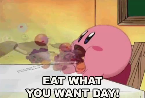 Eat What You Want Day Gif Pokemon Kirby Eat What You Want Day Discover Shar...