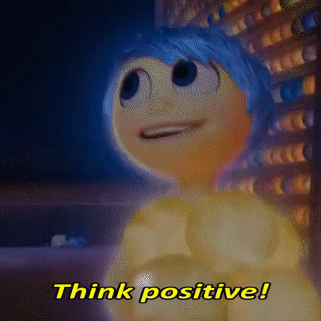 Think Positive! GIF - Inside Out Joy Think Positive - Discover & Share GIFs