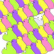 Peeps Rainbow Gifs Tenor - rainbow marshmallow roblox