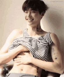 Image result for kpop abs gif