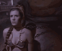 return of the jedi jabba the hutt scene princess leia