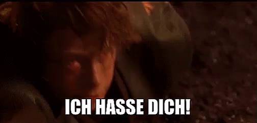 Ich Hasse Dich Gif Anakin Starwars Ichhassedich Discover Share Gifs