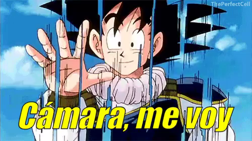 Goku Teletransportandose GIF - Camara Adios Me Voy - Discover & Share GIFs