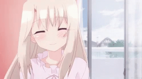 Smiling anime girl
