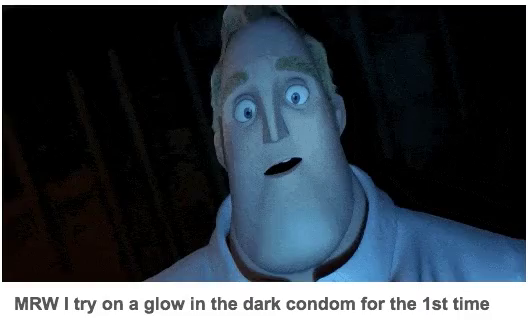 Glow in the dark condom comic