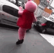 Image result for peppa pig costume dancing gif"