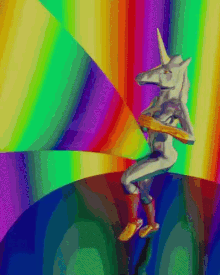 rainbow unicorn .gif machine gun