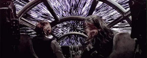 Jump To Hyperspace - Star Wars GIF - StarWars Hyperspace MilleniumFalcon GIFs
