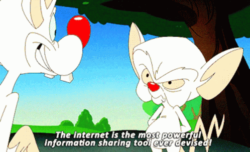 Rem telling Stimpy "The Internet is the most powerful information sharing tool ever devised"