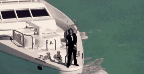 man on yacht gif