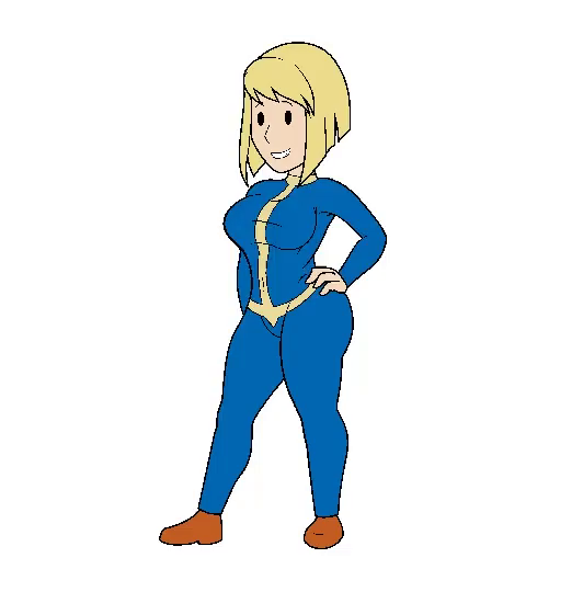 Fallout 4 vault girl pip boy