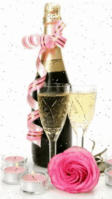 Happy Birthday Champagne Gifs Tenor