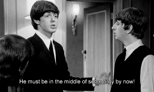 Paul Mc Cartney In The Middle Of An Orgy GIF - PaulMcCartney  InTheMiddleOfAnOrgy TheBeatles - Discover & Share GIFs