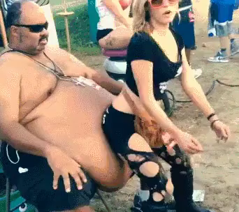 Getting Lap Dance From Chubby Teen