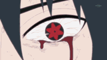 Sasuke using amaterasu with left eye