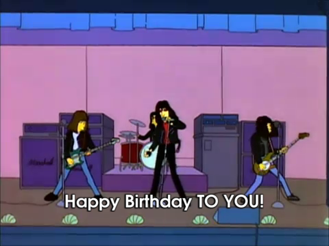 happy birthday simpsons ramones