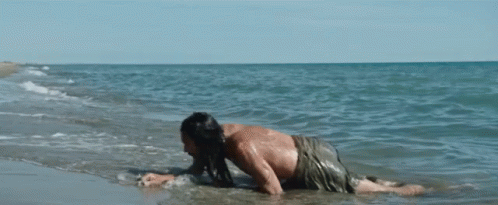 Crawling Ashore GIF - BenHur BenHurMovie Shipwrecked GIFs