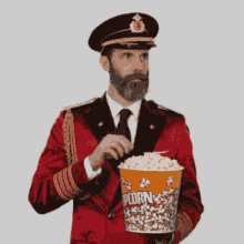 Captain Obvious Popcorn GIF - CaptainObvious Popcorn Nodding GIFs