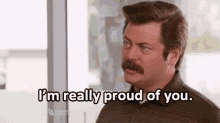 I'm Really Pround Of You GIF - ParksAndRec RonSwanson Congrats GIFs