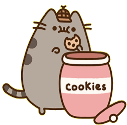 pusheen snack time