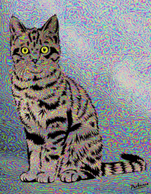 Cat Graphic Art GIF - Cat GraphicArt Colorful GIFs