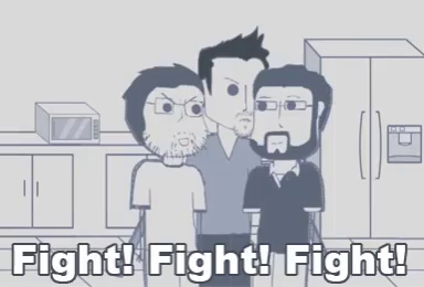 Fight Kiss Gif Fight Kiss Rooster Teeth Discover Share Gifs