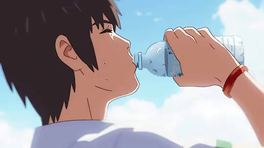 君の名は 飲む 水 のど乾いた Gif Yourname Drink Water Discover Share Gifs