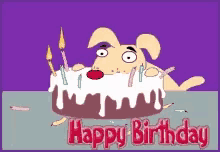 Image result for animated . birthday cake . dog