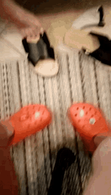 crocs with shaving cream