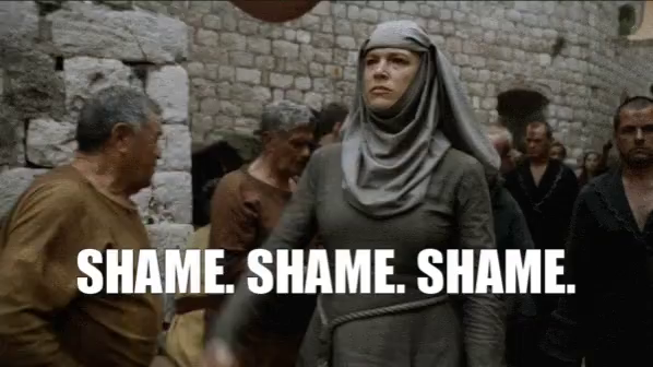 Shame Shame Shame Game Of Thrones GIF - Shame Shame Shame Game Of Thrones -  Discover & Share GIFs