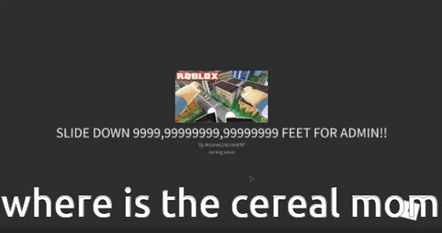 Cereal Roblox Gif Cereal Roblox Slide Discover Share Gifs - slide down 999999 feet roblox