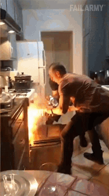 Kitchen Fire Gif Cooking Fail Onfire Discover Share G - vrogue.co