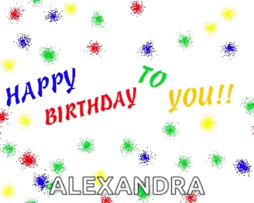 Alexandra Happy Birthday Gif