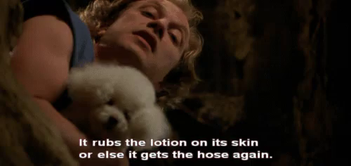 lotion on the skin