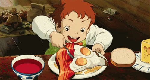 Hasil gambar untuk anime eating gif