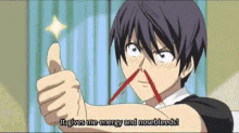 Featured image of post Thumbs Up Nose Bleed Anime Gif Link directly to the gif